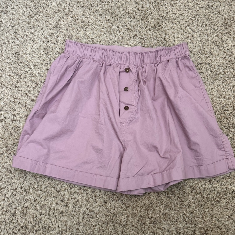 Free People Lilac Boxer Shorts